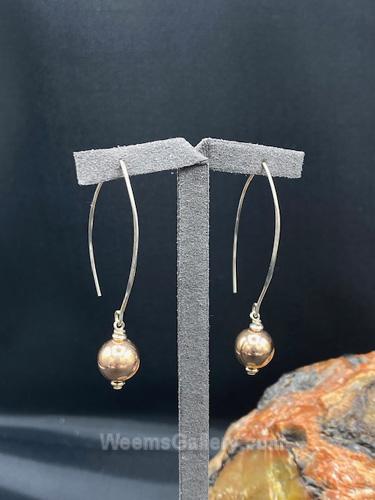Copper Ball Earrings by Suzanne Woodworth